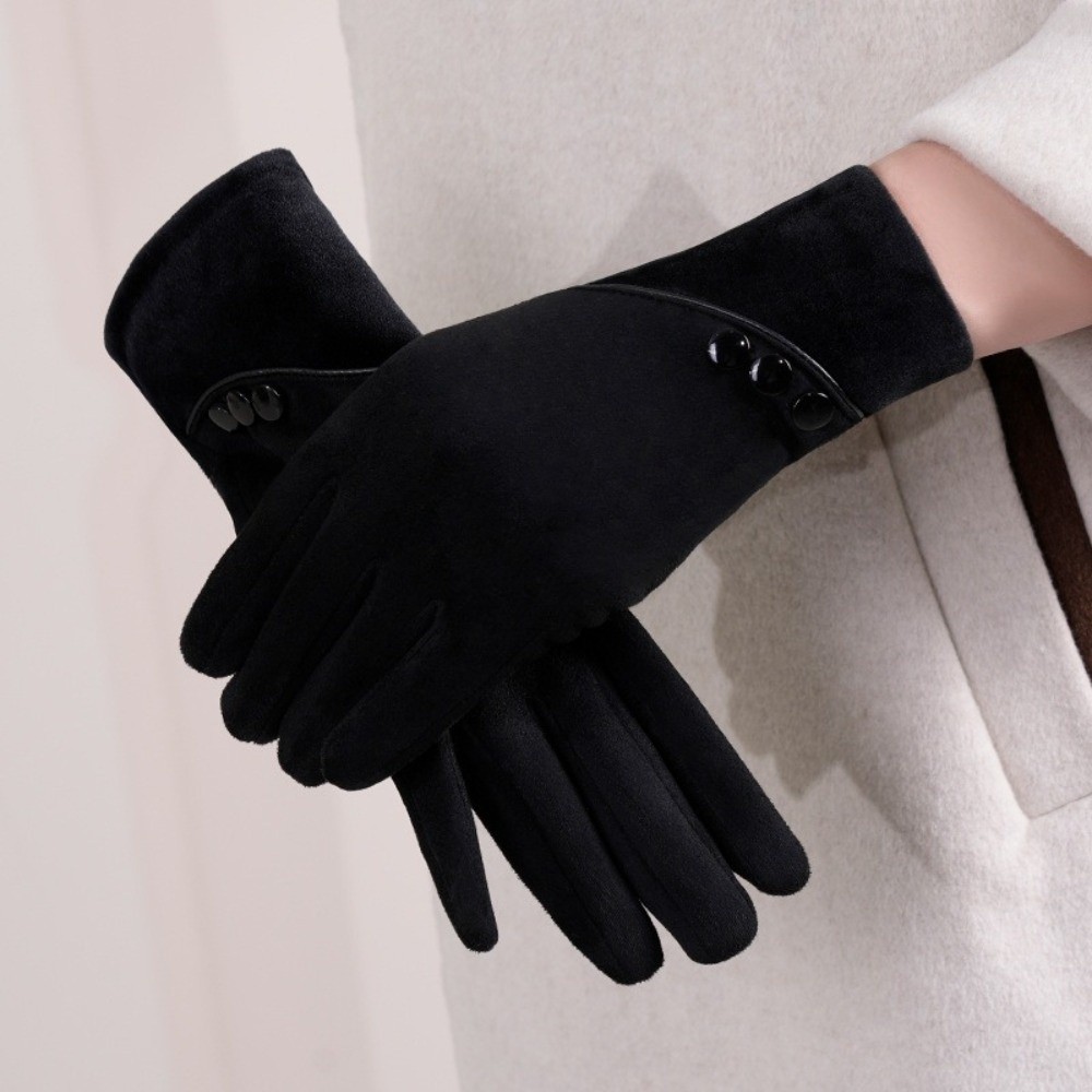 Winter Glove Insulated - 実用的で上品な冬用防寒手袋。暖かく厚手で、タッチスクリーン対応。断熱性があり、通気性、防風性に優れたスエード素材。ハイキングにも最適。