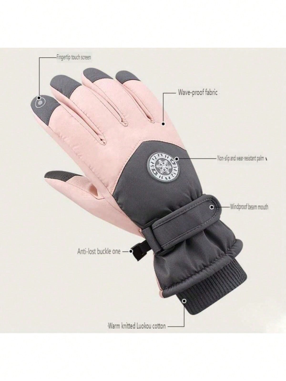 Winter Glove Insulated - 1個入り 防水タッチスクリーン対応 冬用スキーグローブ アウトドアグローブ