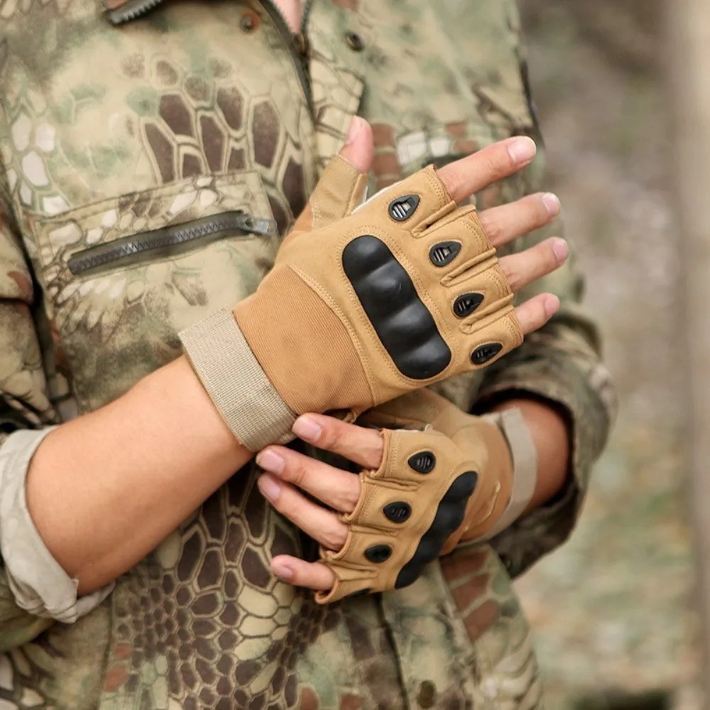 Motorcycle Glove Knuckle - 屋外用タクティカルフルフィンガーグローブ。硬い素材で指の関節を保護し、滑り止め加工を施し、耐摩耗性に優れたグローブ。バイク、サイクリング、登山に最適。