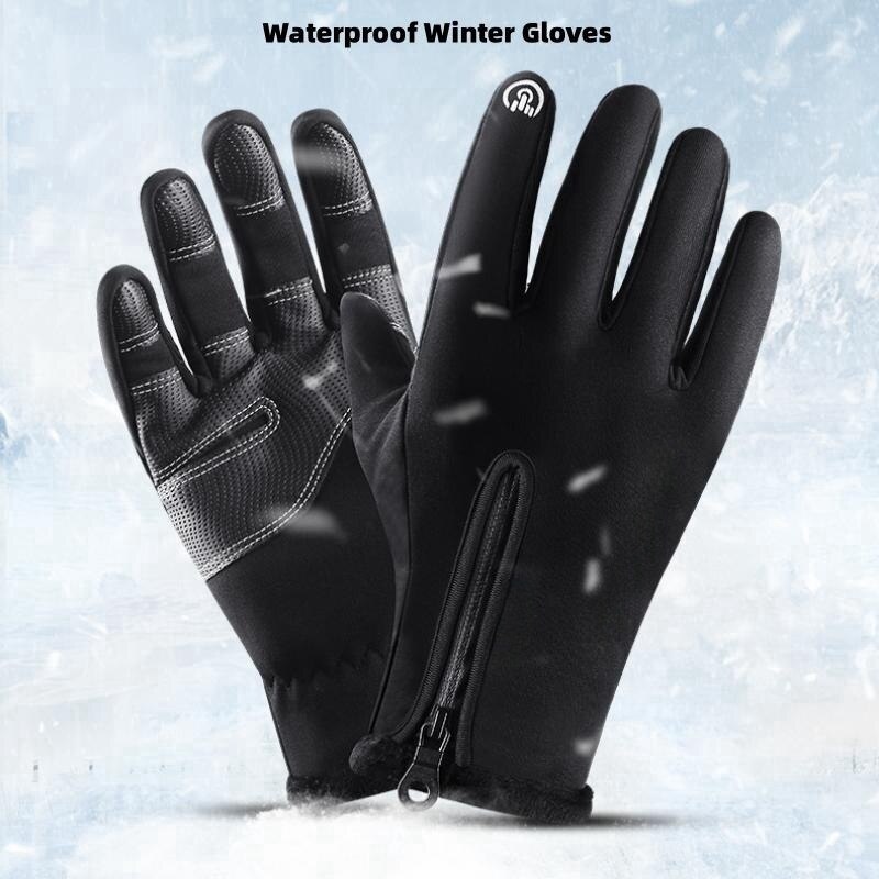 Leather Driving Glove - 男性と女性のための滑り止め手袋,防風タッチスクリーン,暖かい,サイクリング,運転,ランニング,ハイキング,冬