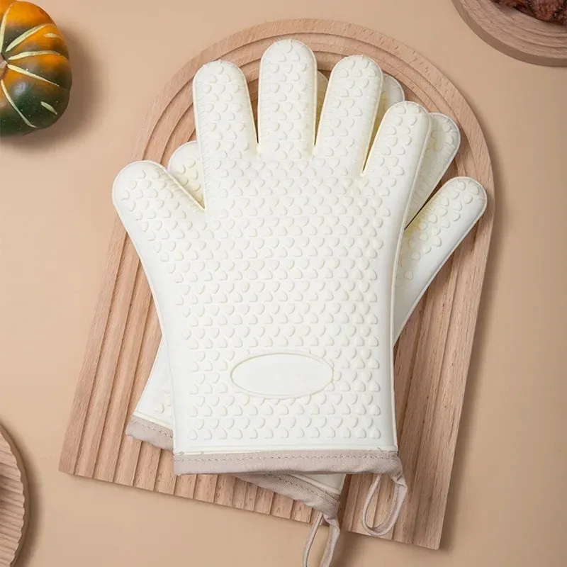 Oven Mitt Silicone - 1 ピースの耐熱ハンドカバー、断熱性の高い厚手のシリコン、キッチンオーブン用に特別に設計されています。