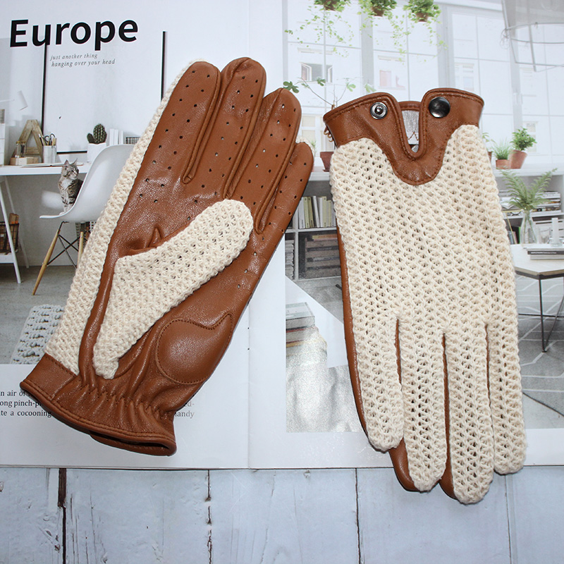 高品質の新作レザーメンズドライビンググローブ、滑り止め、タッ - Leather Driving Glove のレビューと価格