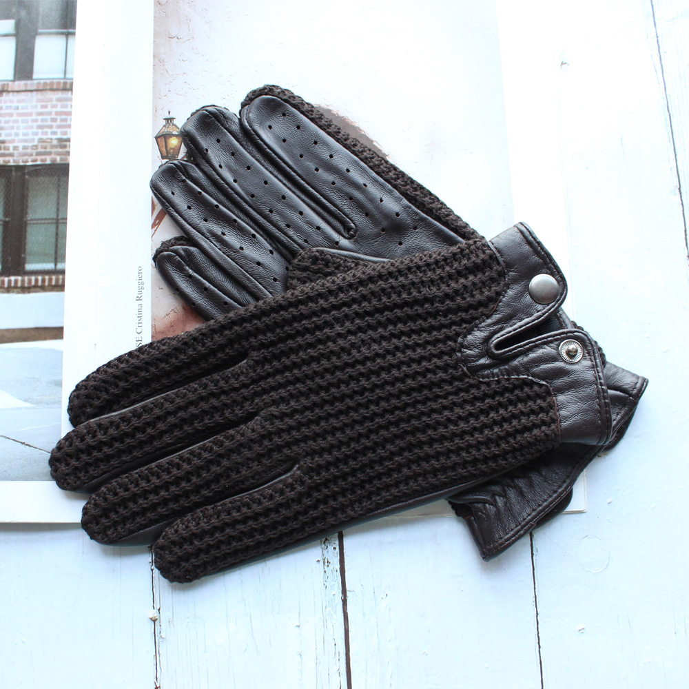 高品質の新作レザーメンズドライビンググローブ、滑り止め、タッ - Leather Driving Glove のレビューと価格