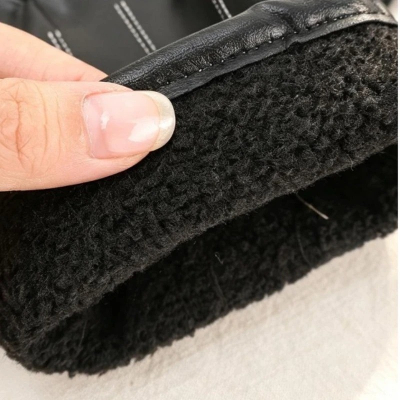 男女兼用冬用フェイクレザーグローブ、保温性・防風性、運転・サ - Leather Driving Glove のレビューと価格