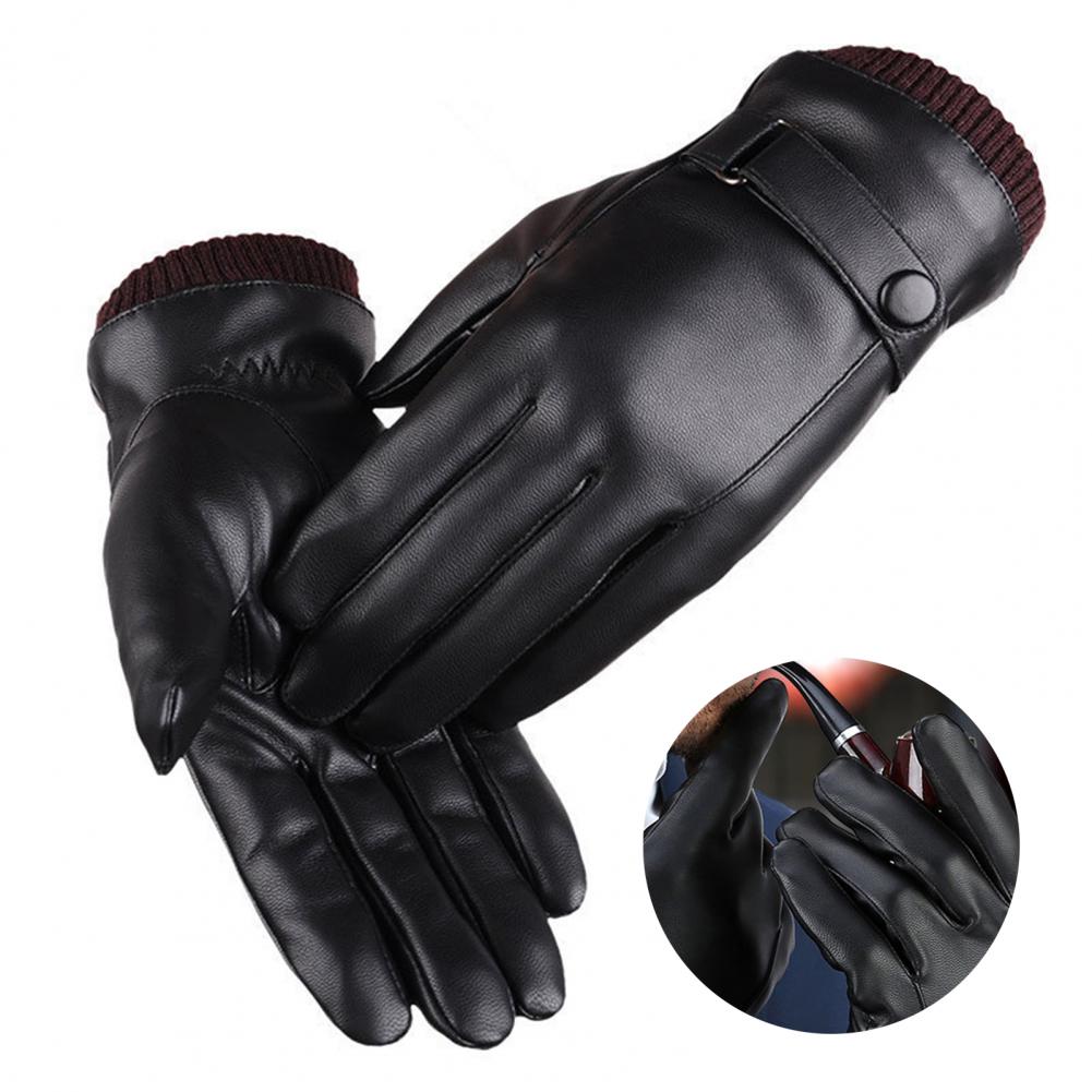 フェイクレザー製フルフィンガータッチスクリーン手袋 冬用 ア - Winter Glove Insulated のレビューと価格