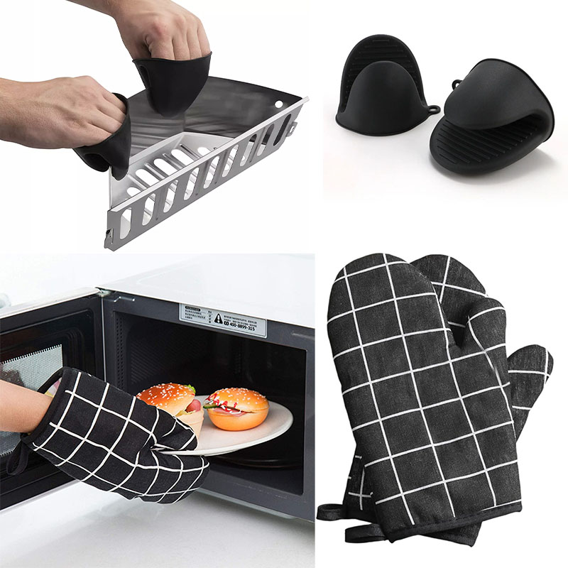 台所用シリコン耐熱ピンチオーブンミット、ベーキング用断熱綿手 - Oven Mitt Silicone のレビューと価格