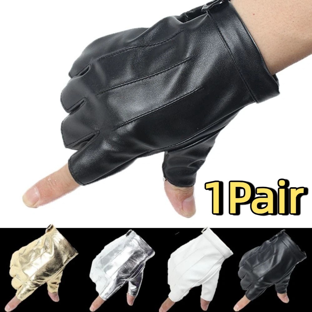 ファッションパンク PU ドライビンググローブボタンデザイン - Leather Driving Glove のレビューと価格