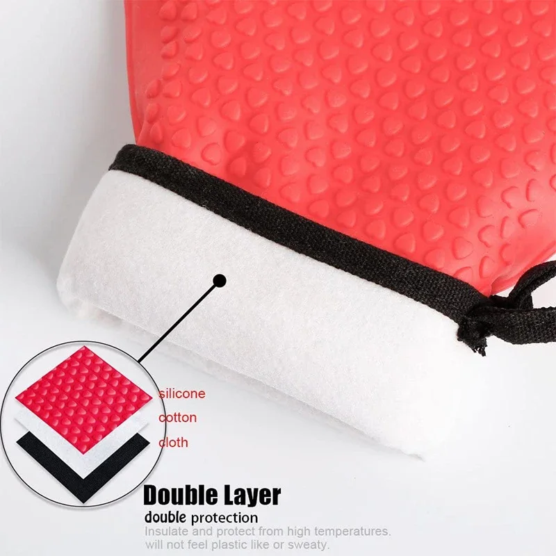 1/2 個の火傷防止シリコンオーブンミットキッチン用滑り止め - Oven Mitt Silicone のレビューと価格