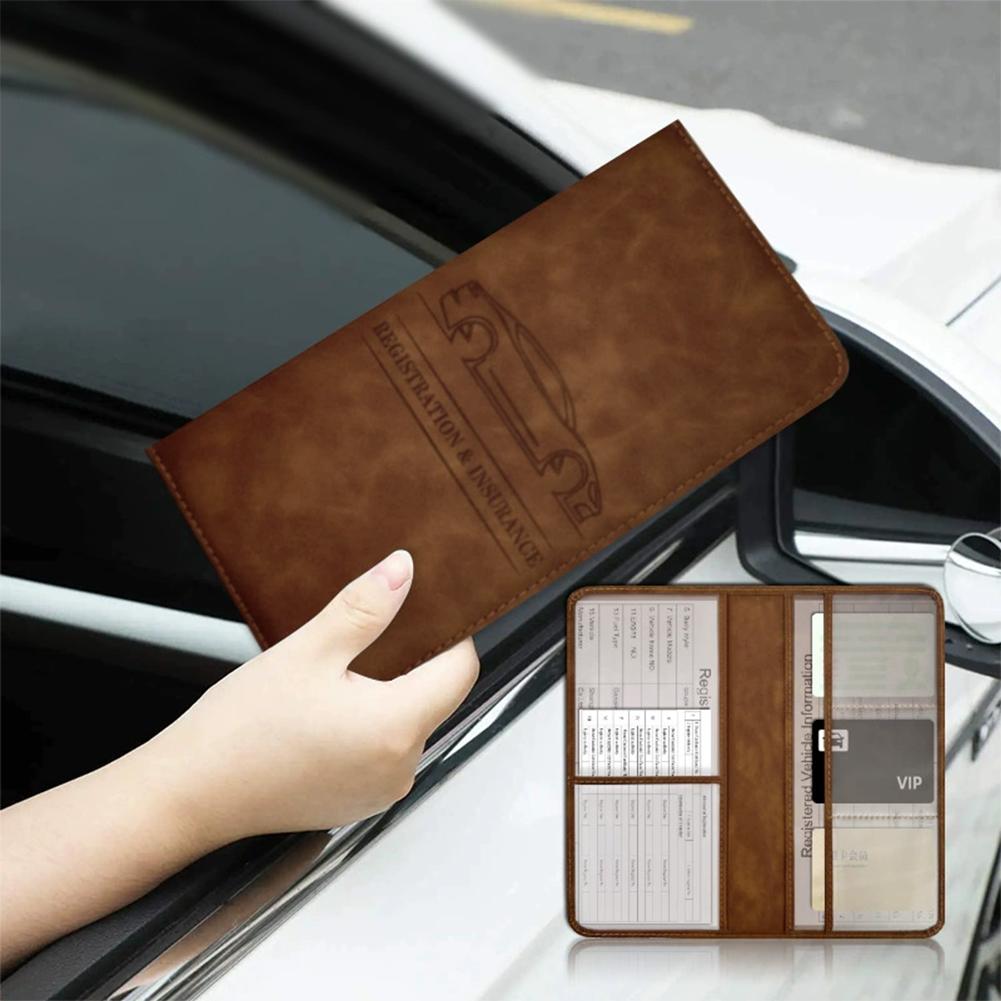 PUレザー製 車検・保険証ホルダー 車両書類整理ケース グロ - Leather Driving Glove のレビューと価格