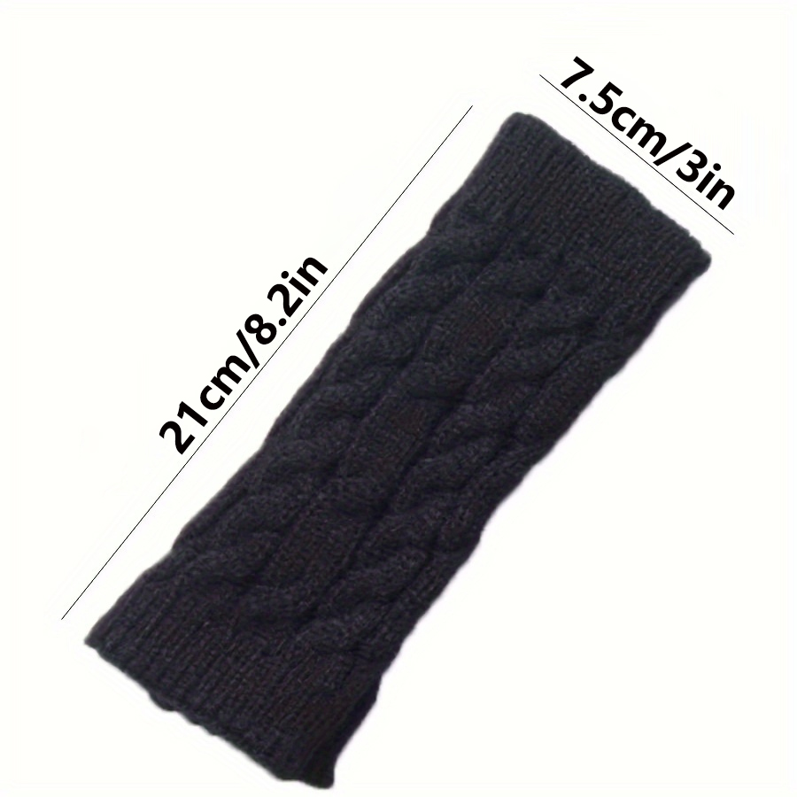 女性用、指先が開いた手袋、冬用の暖かいニット製アームウォーマ - Fingerless Glove Knit のレビューと価格